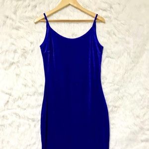 Blue velvet bodycon dress from forever 21 size S